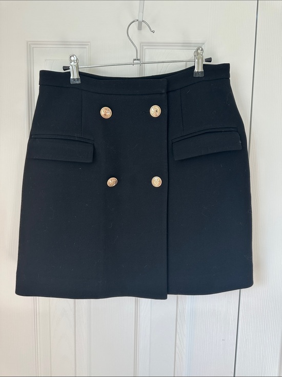 & Other Stories Dresses & Skirts - & Other Stories Black Double-Breasted Mini Skirt with Gold Buttons
